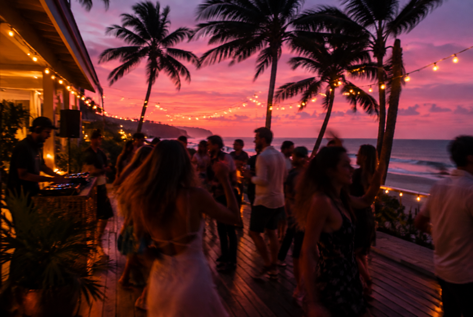 Private Celebrations celebration with atmospheric event lighting